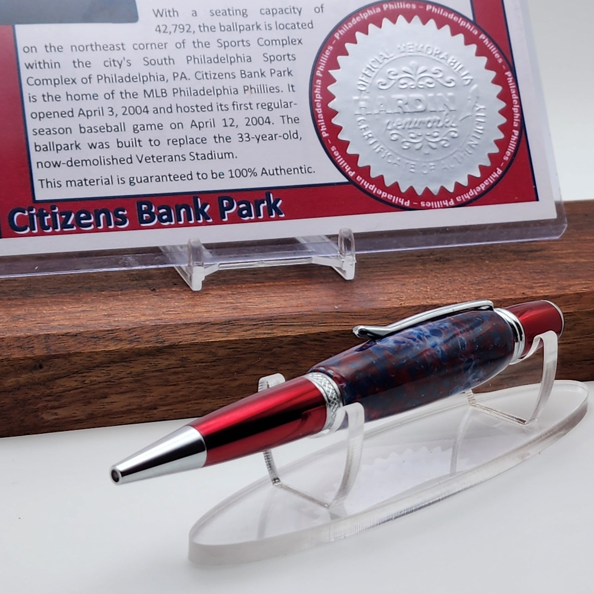 Philadelphia Phillies | Citizens Bank Park Souvenir Pen | Stadium Seat Pen | Baseball | Collectible | MLB | The Bank | Phillies Fan Gift