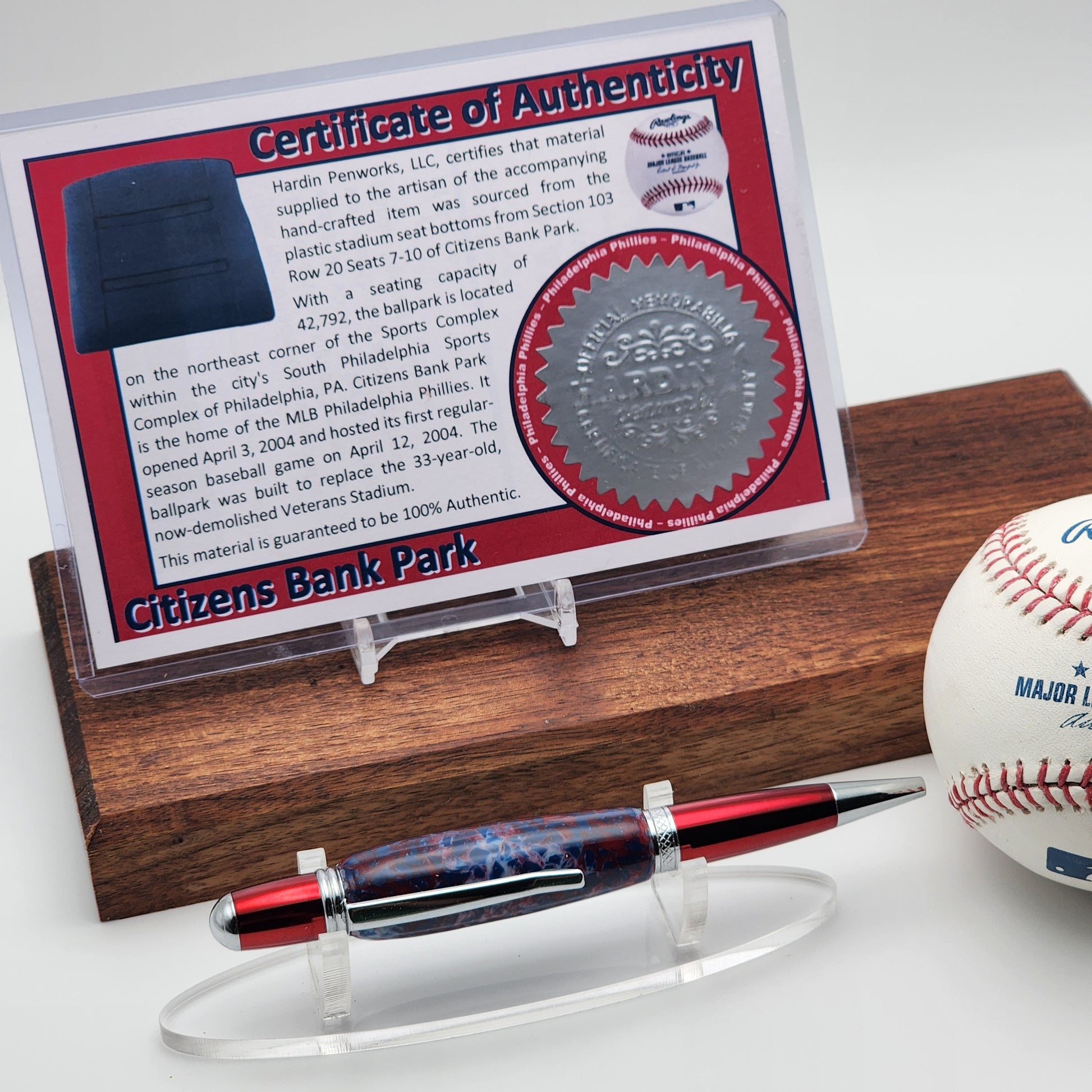 Philadelphia Phillies | Citizens Bank Park Souvenir Pen | Stadium Seat Pen | Baseball | Collectible | MLB | The Bank | Phillies Fan Gift