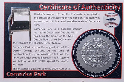 Detroit Tigers Pen – Made from Comerica Park Seating · Handcrafted Stadium Series Twist Pen · MLB Fan Gift