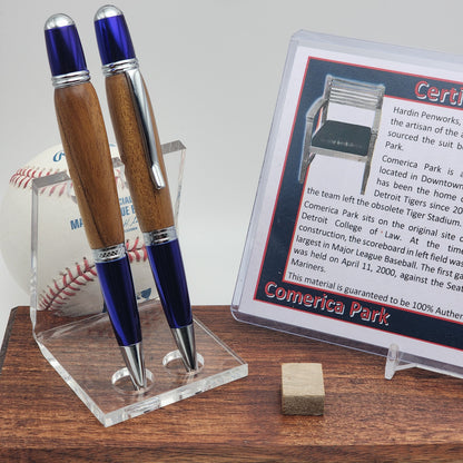 Detroit Tigers Pen – Made from Comerica Park Seating · Handcrafted Stadium Series Twist Pen · MLB Fan Gift