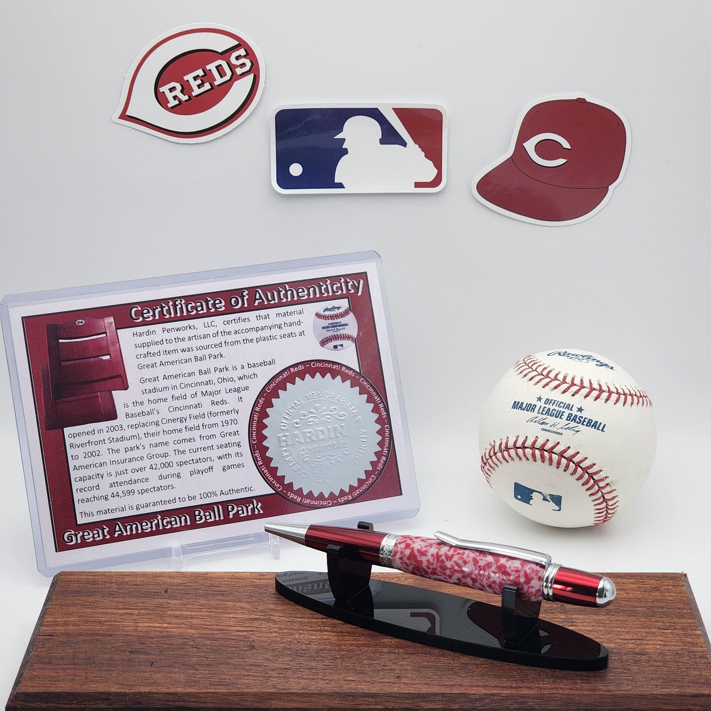 Cincinnati Reds Pen | Great American Ball Park Souvenir Seat Pen | Baseball | Collectible | MLB | Handcrafted Pen | Reds Fan Gift