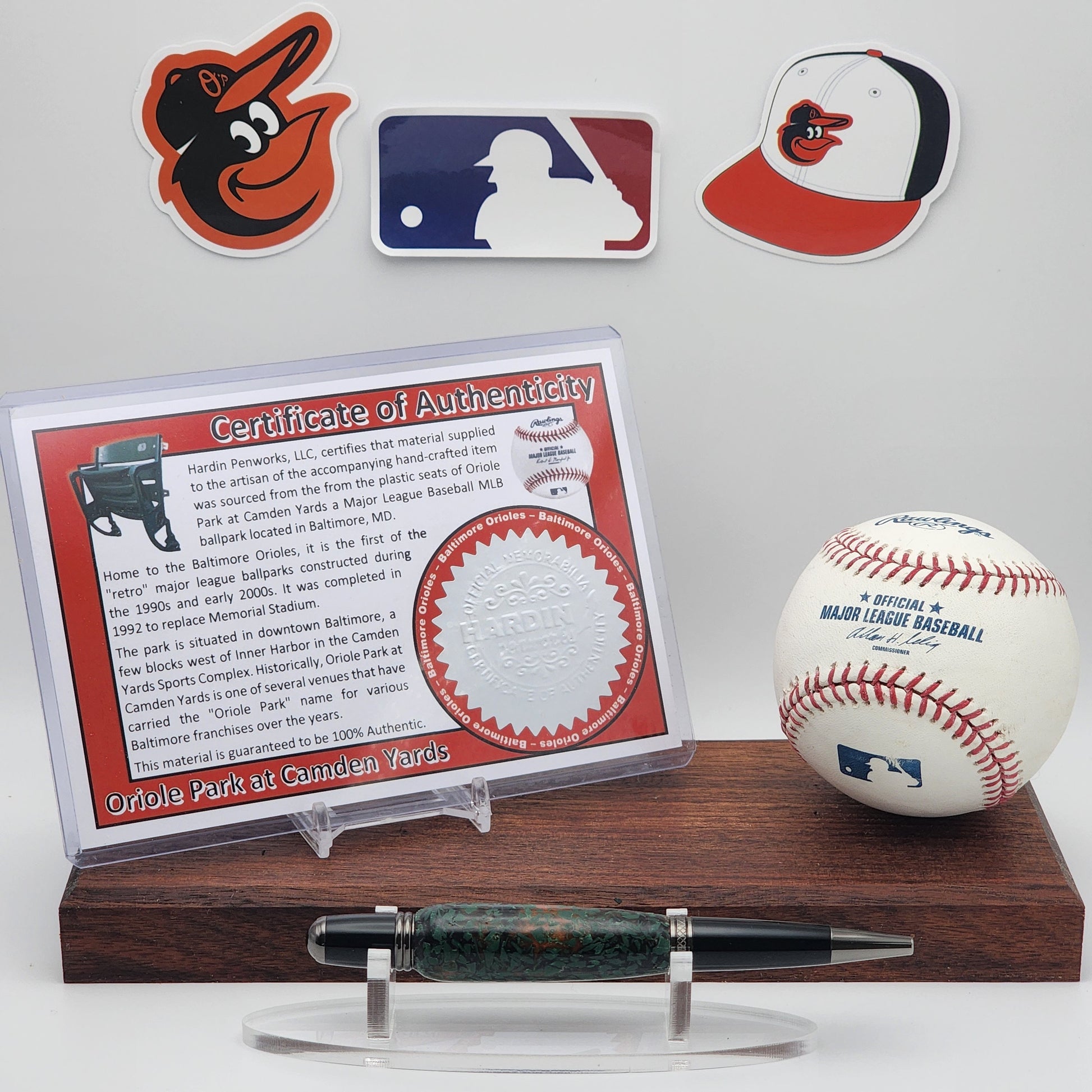 Baltimore Orioles Pen | Oriole Park at Camden Yards Souvenir Seat Pen | Baseball | Collectible | MLB | Handcrafted Pen | Orioles Fan Gift