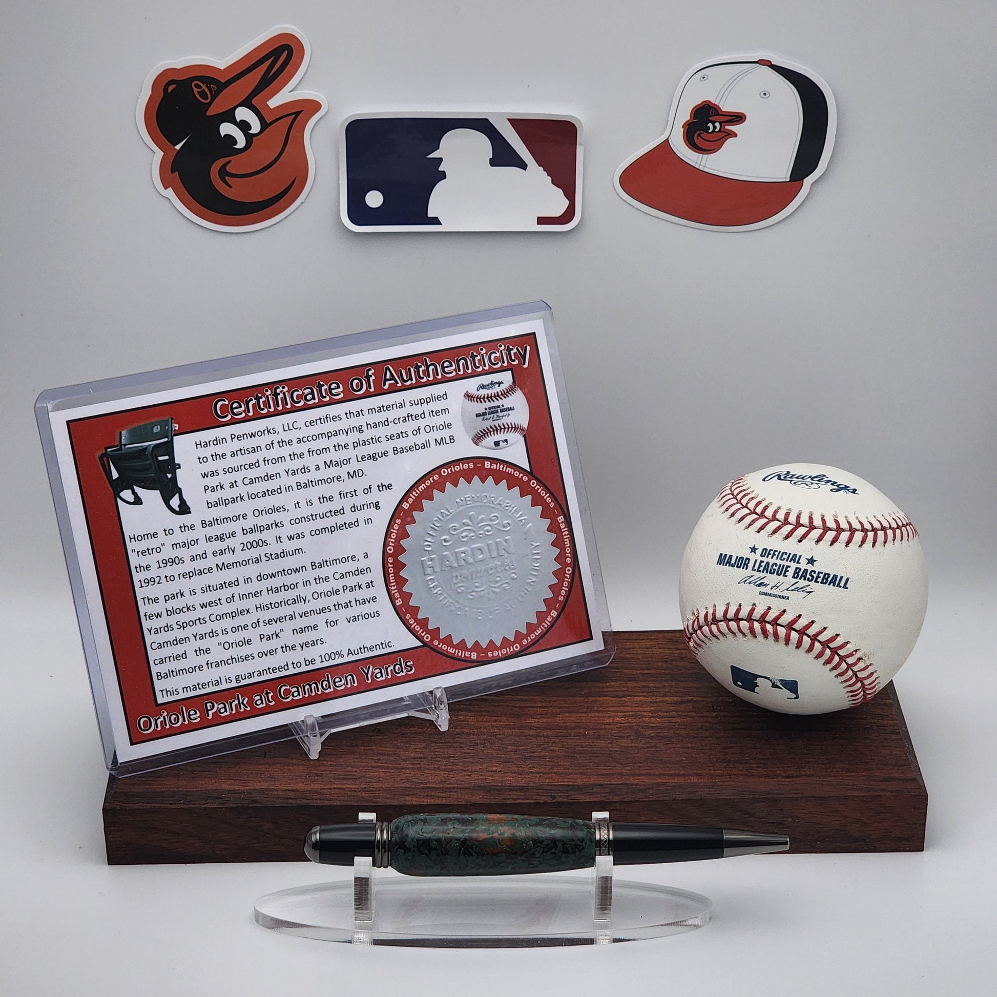 Baltimore Orioles Pen | Oriole Park at Camden Yards Souvenir Seat Pen | Baseball | Collectible | MLB | Handcrafted Pen | Orioles Fan Gift