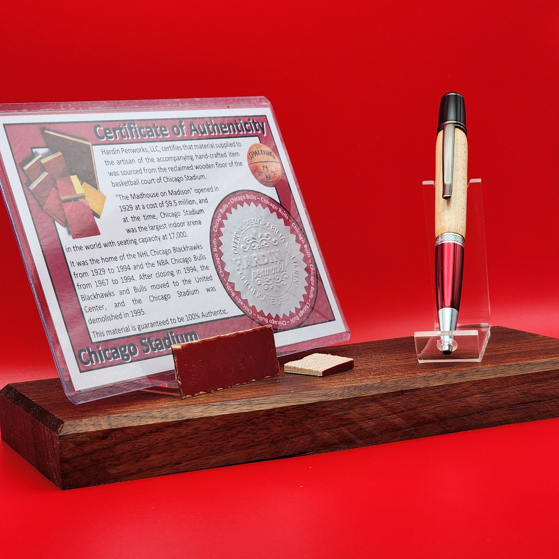 Chicago Bulls | Chicago Stadium Basketball Court Floor Pen | Basketball | Collectible | NBA | Handcrafted | Michael Jordan | Bulls Fan Gift