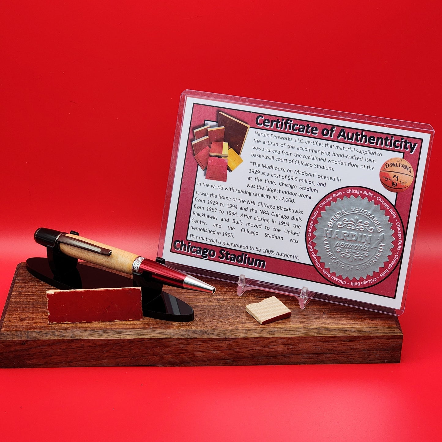 Chicago Bulls | Chicago Stadium Basketball Court Floor Pen | Basketball | Collectible | NBA | Handcrafted | Michael Jordan | Bulls Fan Gift