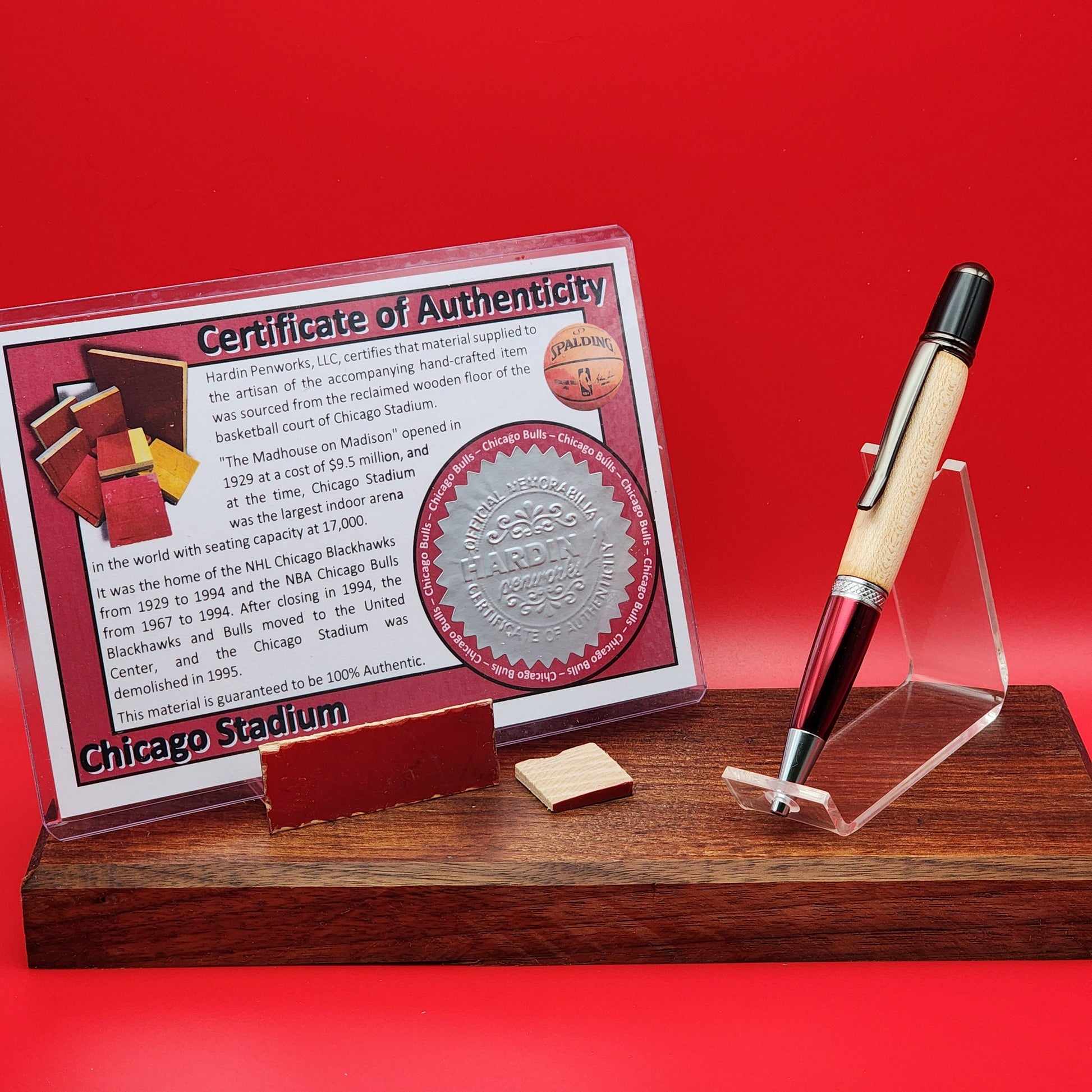 Chicago Bulls | Chicago Stadium Basketball Court Floor Pen | Basketball | Collectible | NBA | Handcrafted | Michael Jordan | Bulls Fan Gift