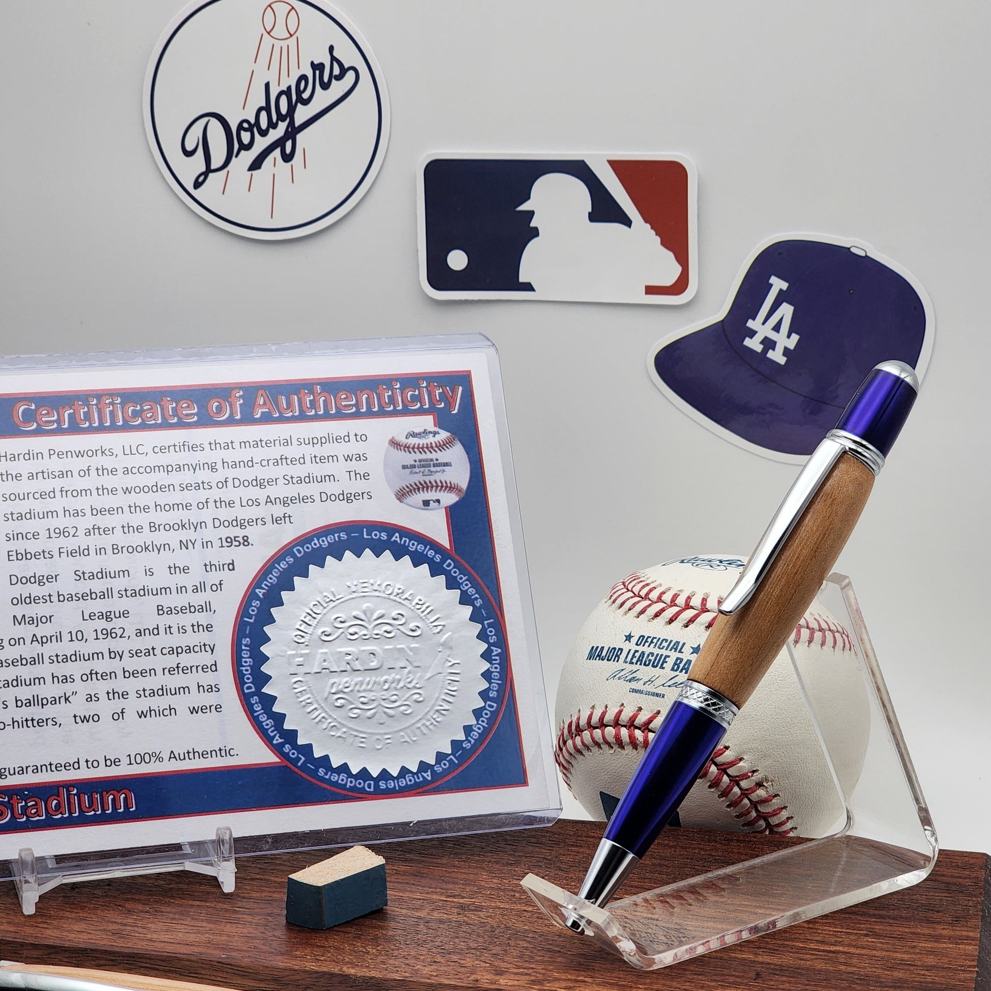 Los Angeles Dodgers | Dodger Stadium Souvenir Pen | Dodger Stadium Seat Pen | Baseball | Collectible | MLB | Handcrafted | Dodgers Fan Gift