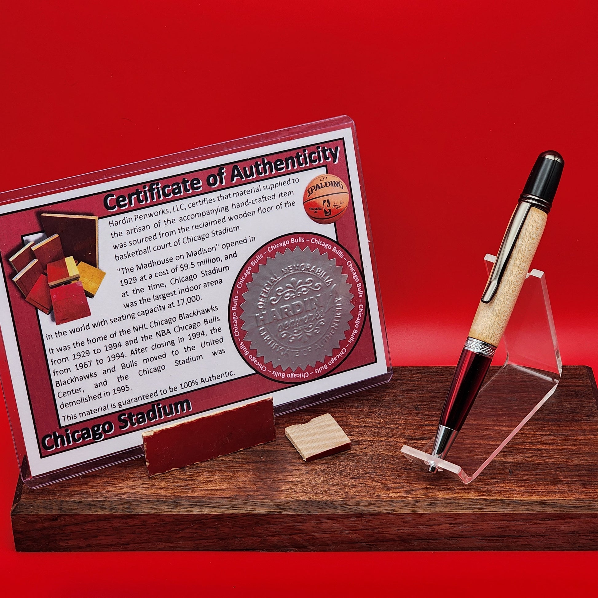 Chicago Bulls | Chicago Stadium Basketball Court Floor Pen | Basketball | Collectible | NBA | Handcrafted | Michael Jordan | Bulls Fan Gift