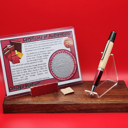 Chicago Bulls | Chicago Stadium Basketball Court Floor Pen | Basketball | Collectible | NBA | Handcrafted | Bulls Fan Gift