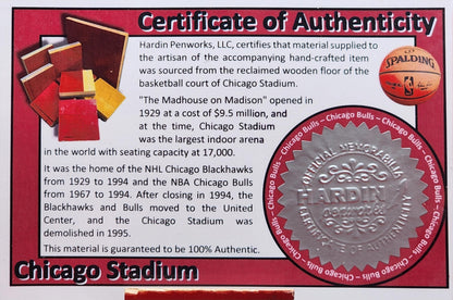 Chicago Bulls | Chicago Stadium Basketball Court Floor Pen | Basketball | Collectible | NBA | Handcrafted | Bulls Fan Gift