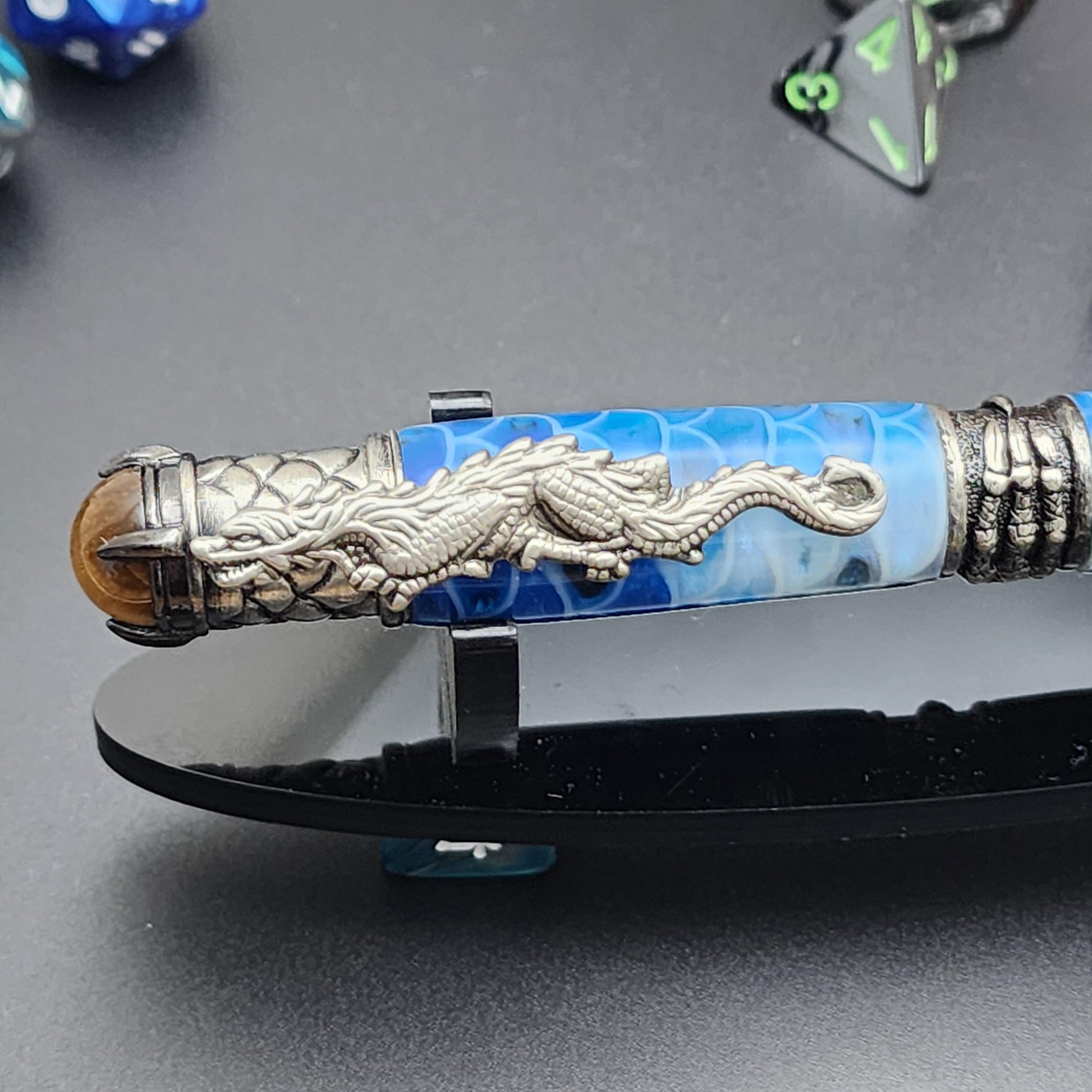 Seaside Dragon Twist Pen in Antique Brass