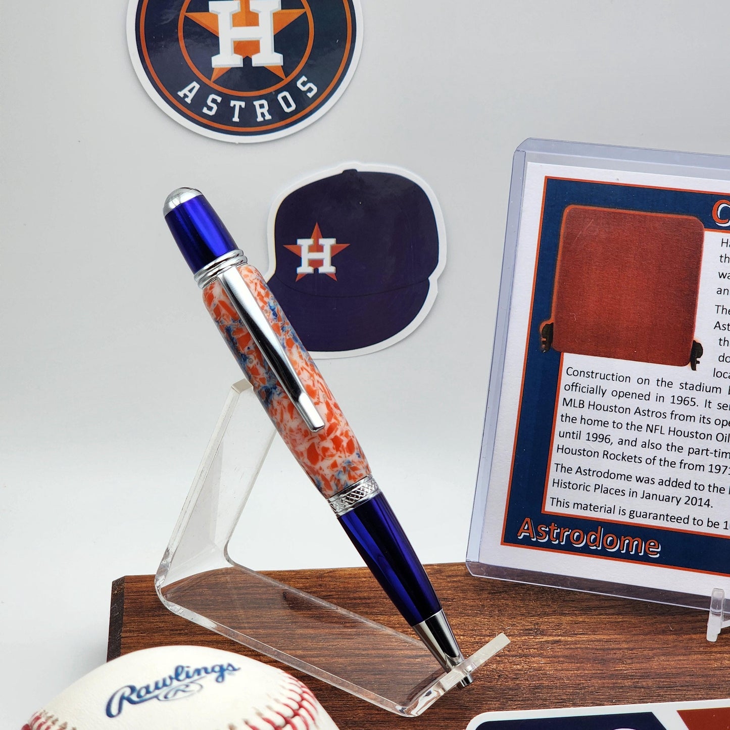 Houston Astros Pen | Astrodome Souvenir Pen | Astrodome Seat Pen | Baseball | Collectible | MLB | Handcrafted Pen | Astros Fan Gift