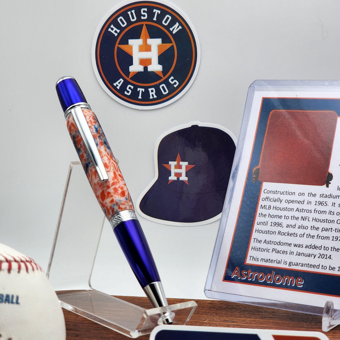 Houston Astros Pen | Astrodome Souvenir Pen | Astrodome Seat Pen | Baseball | Collectible | MLB | Handcrafted Pen | Astros Fan Gift