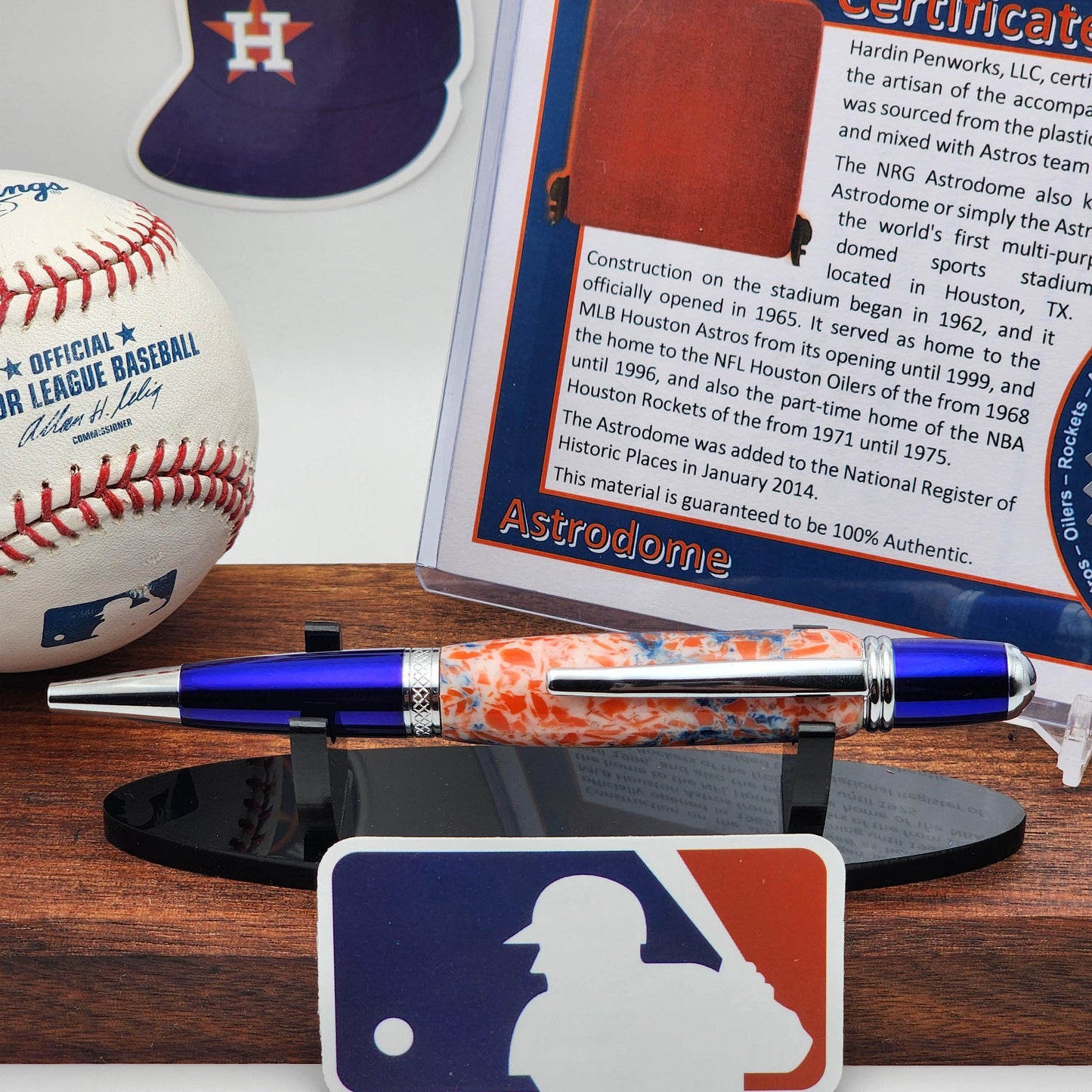 Houston Astros Pen | Astrodome Souvenir Pen | Astrodome Seat Pen | Baseball | Collectible | MLB | Handcrafted Pen | Astros Fan Gift