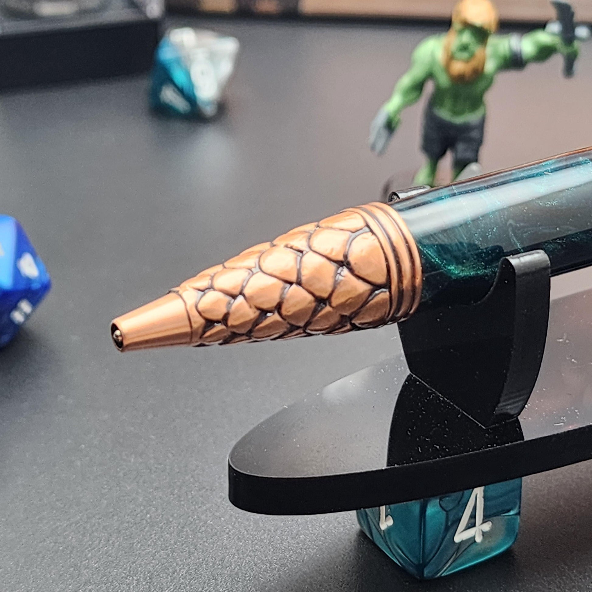 Ethereal Dragon Twist Pen in Antique Copper