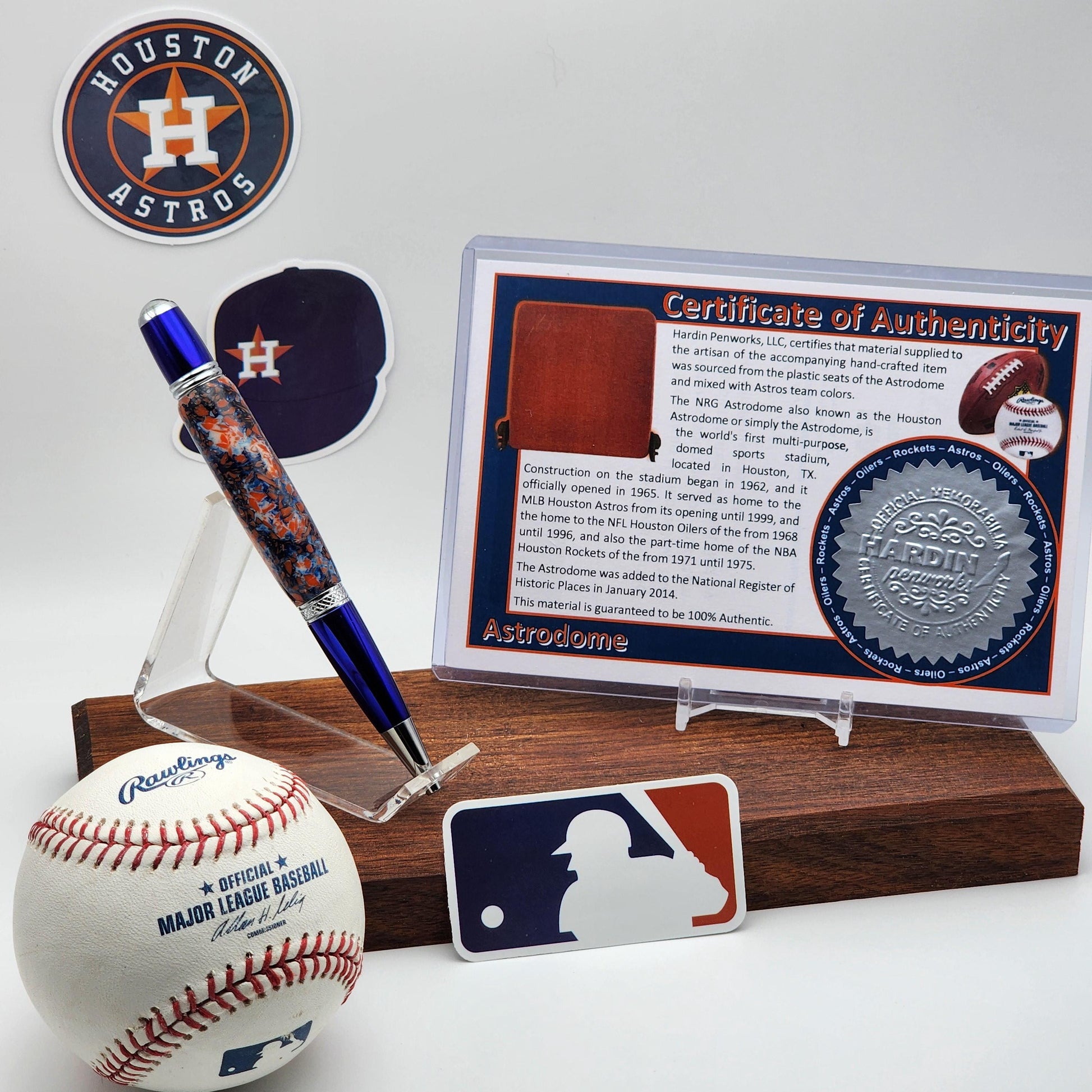 Houston Astros Pen | Astrodome Souvenir Pen | Astrodome Seat Pen | Baseball | Collectible | MLB | Handcrafted Pen | Astros Fan Gift