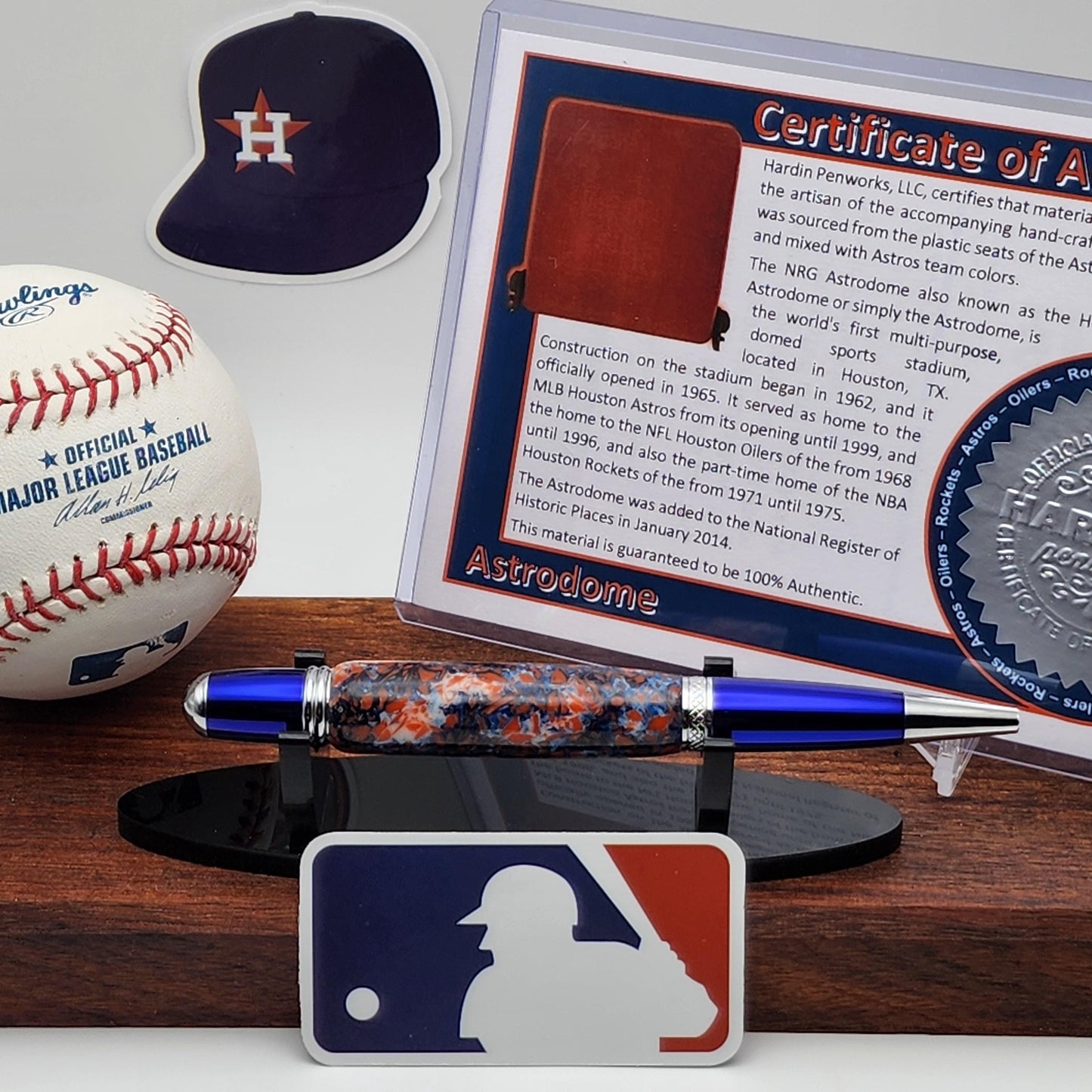 Houston Astros Pen | Astrodome Souvenir Pen | Astrodome Seat Pen | Baseball | Collectible | MLB | Handcrafted Pen | Astros Fan Gift