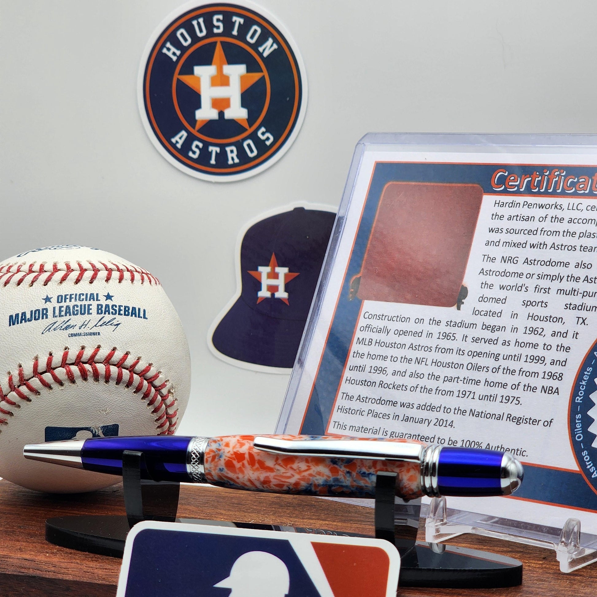 Houston Astros Pen | Astrodome Souvenir Pen | Astrodome Seat Pen | Baseball | Collectible | MLB | Handcrafted Pen | Astros Fan Gift