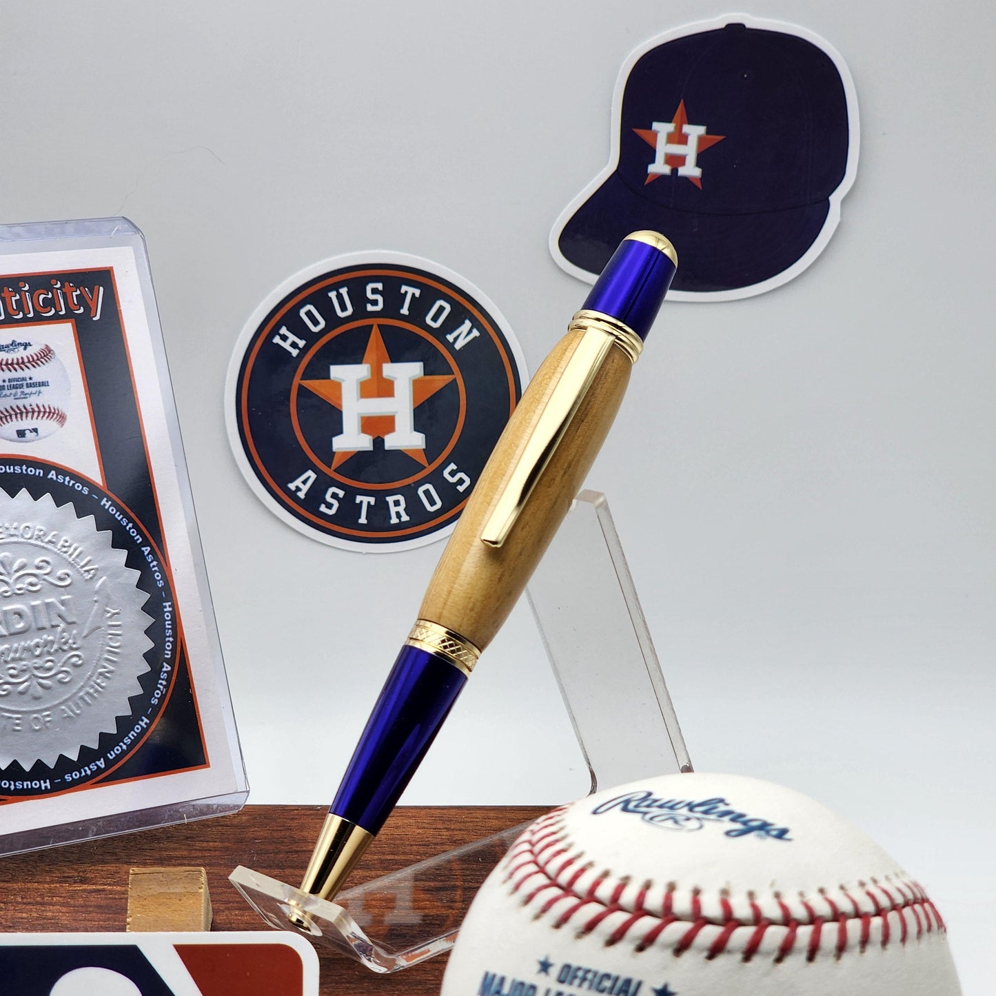 Houston Astros Pen | Minute Maid Park Souvenir Bullpen Bench Pen | Baseball | Collectible | MLB | Handcrafted Pen | Astros Fan Gift