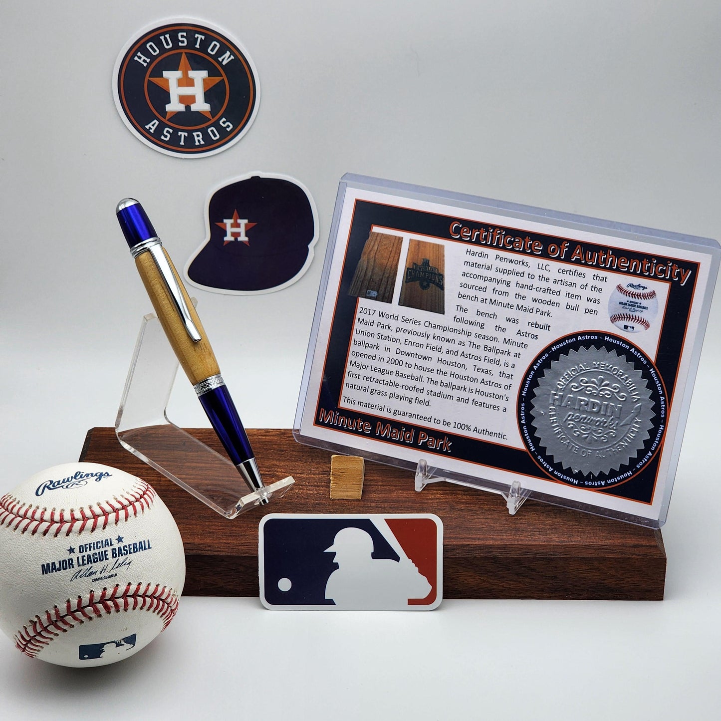 Houston Astros Pen | Minute Maid Park Souvenir Bullpen Bench Pen | Baseball | Collectible | MLB | Handcrafted Pen | Astros Fan Gift