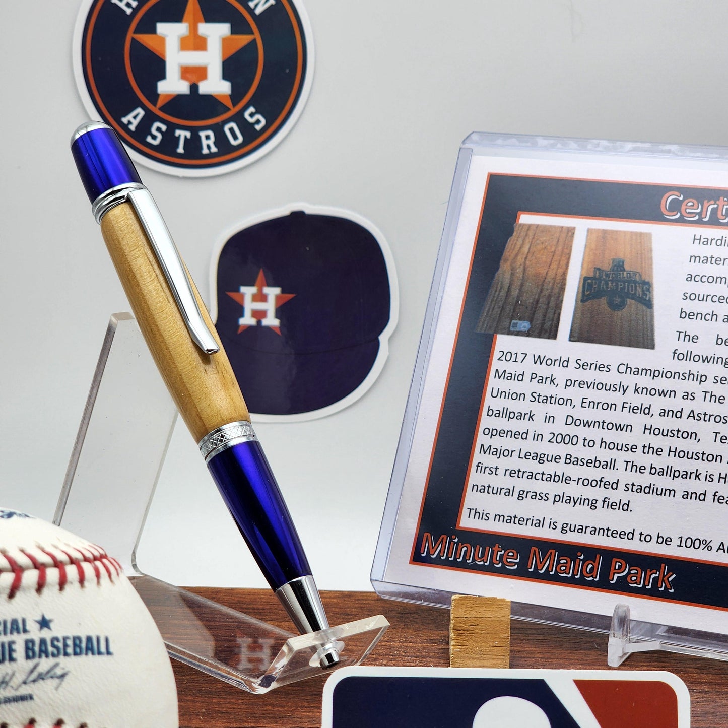 Houston Astros Pen | Minute Maid Park Souvenir Bullpen Bench Pen | Baseball | Collectible | MLB | Handcrafted Pen | Astros Fan Gift