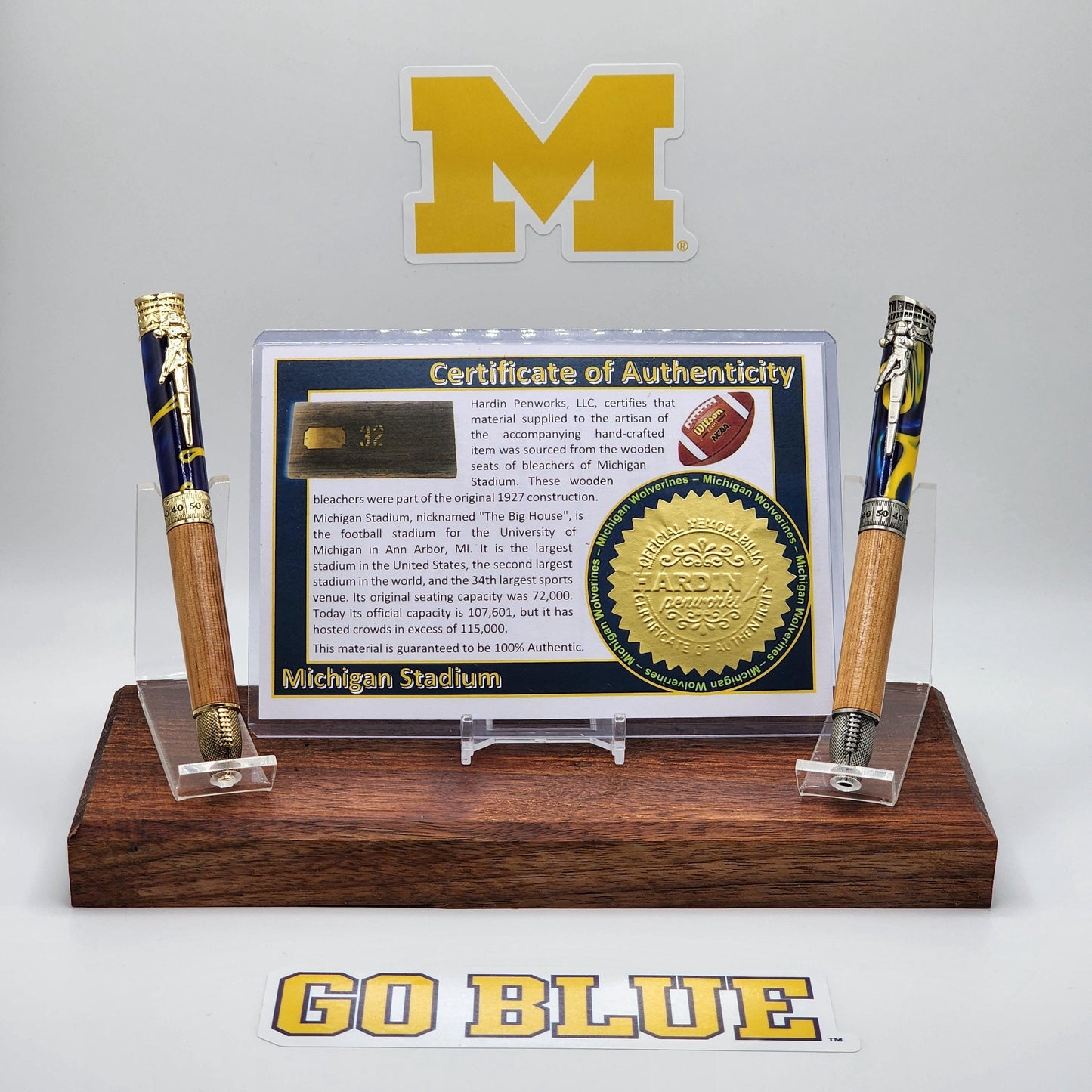 University of Michigan Pen | Michigan Stadium Souvenir Football Kit Pen | NCAA Football | Collectible | Handcrafted | Wolverines Fan Gift