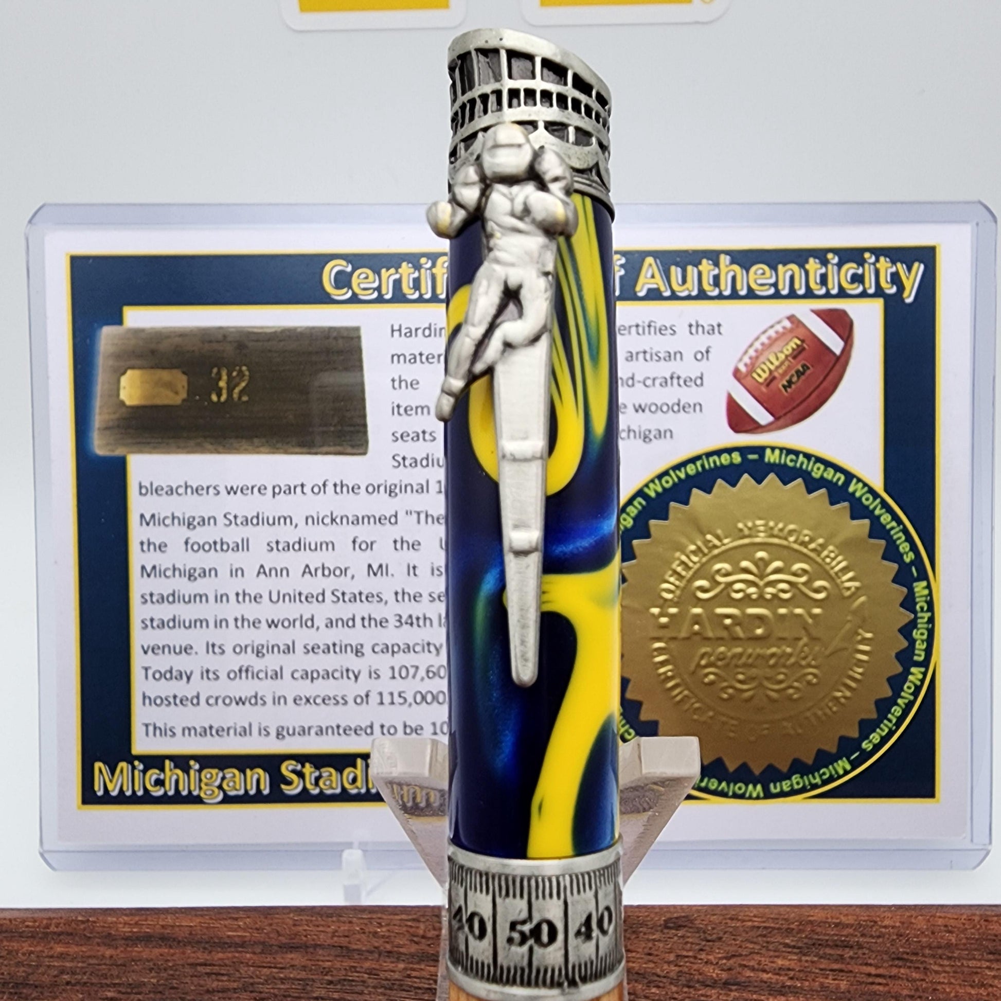 University of Michigan Pen | Michigan Stadium Souvenir Football Kit Pen | NCAA Football | Collectible | Handcrafted | Wolverines Fan Gift