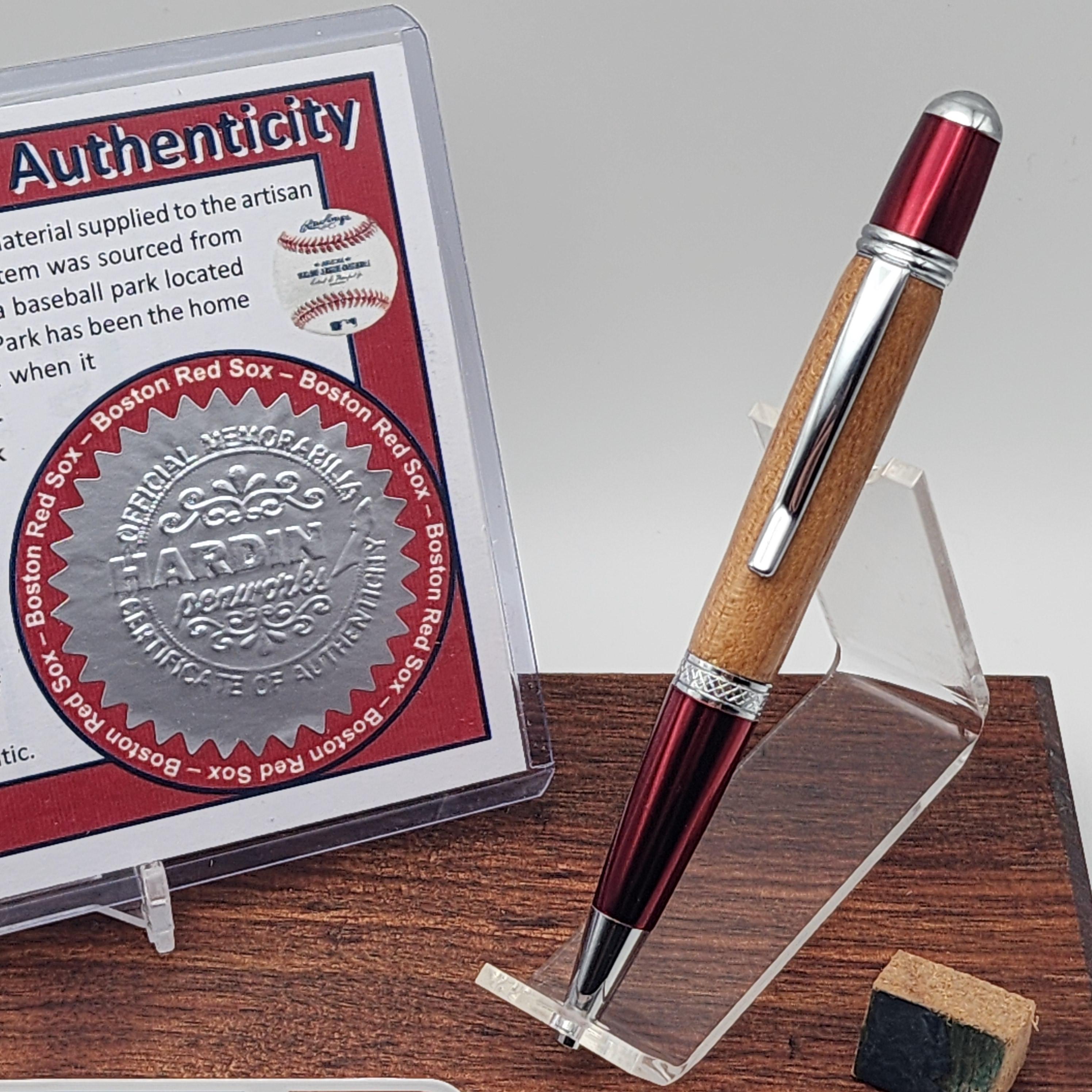 Fenway Park Handmade rollerball pen with wood from Fenway Park. outlet COA included.