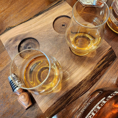 Whiskey Flight - Live Edge Walnut - Hardwood - Home Entertainment - Bourbon Flight - Handmade - Wood - Decorative - Bar Accessory