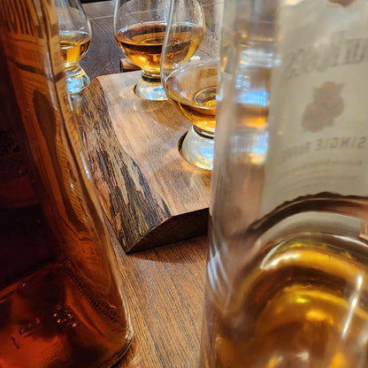 Whiskey Flight - Live Edge Walnut - Hardwood - Home Entertainment - Bourbon Flight - Handmade - Wood - Decorative - Bar Accessory