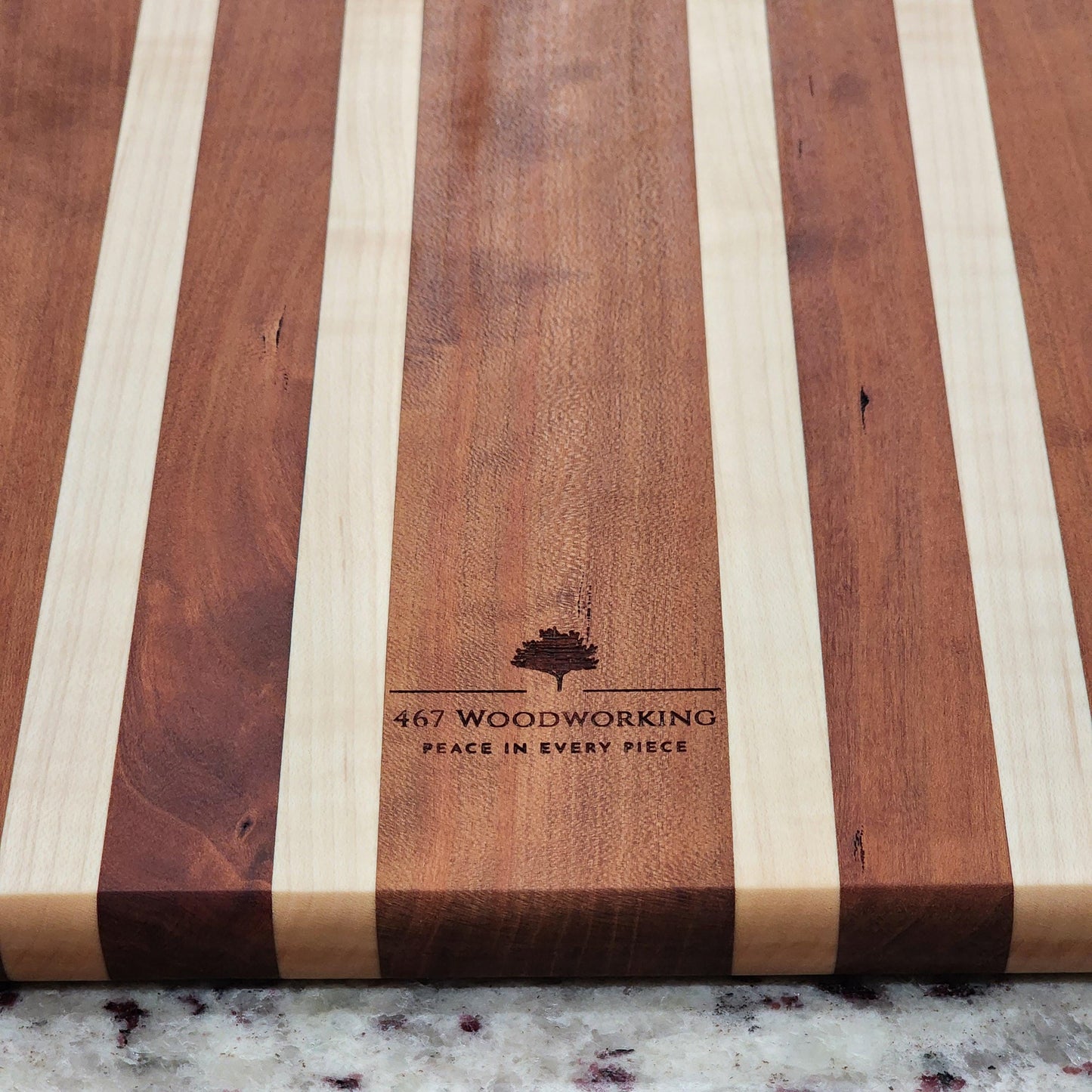 Cherry Cutting Board · Full Square Foot Surface · Maple Accents · Handmade in Tennessee · Chef Gift · Heirloom Kitchen Art