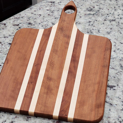 Cherry Cutting Board · Full Square Foot Surface · Maple Accents · Handmade in Tennessee · Chef Gift · Heirloom Kitchen Art