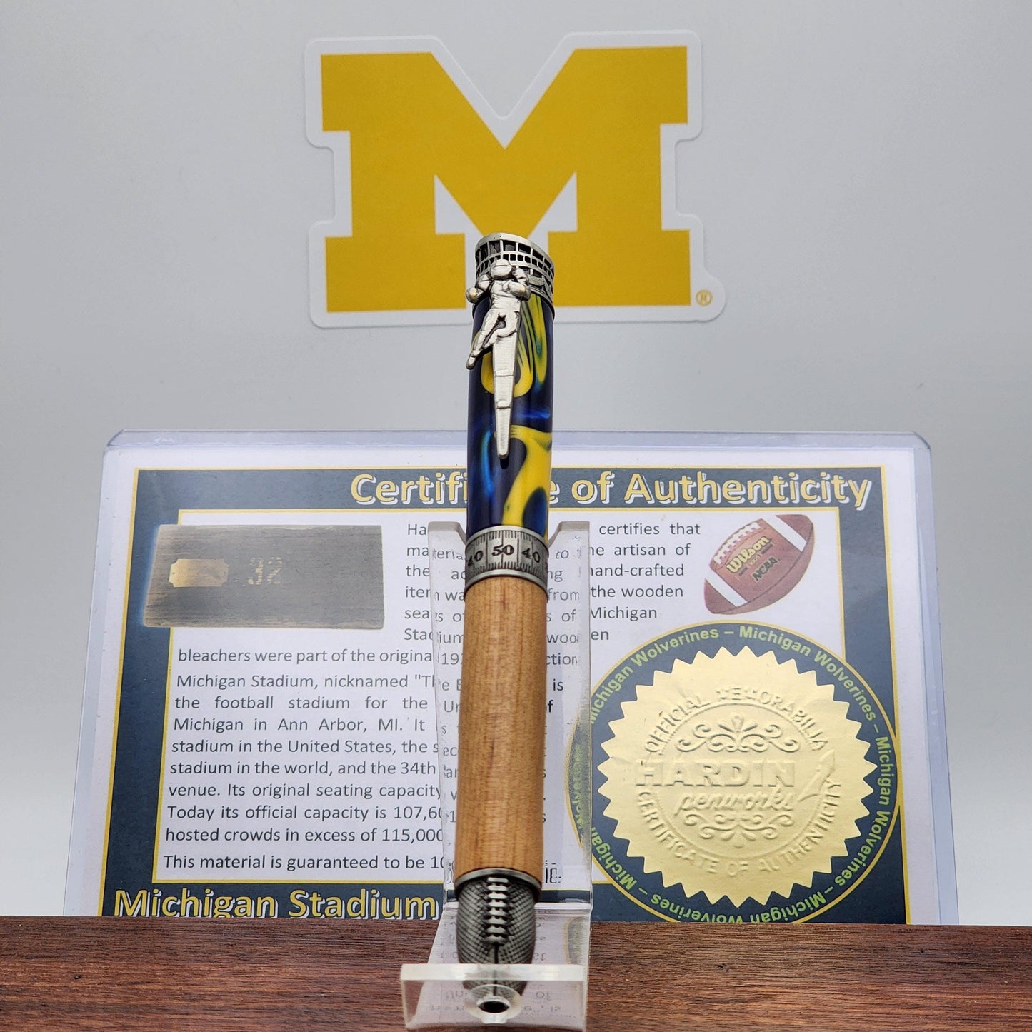 University of Michigan Pen | Michigan Stadium Souvenir Football Kit Pen | NCAA Football | Collectible | Handcrafted | Wolverines Fan Gift