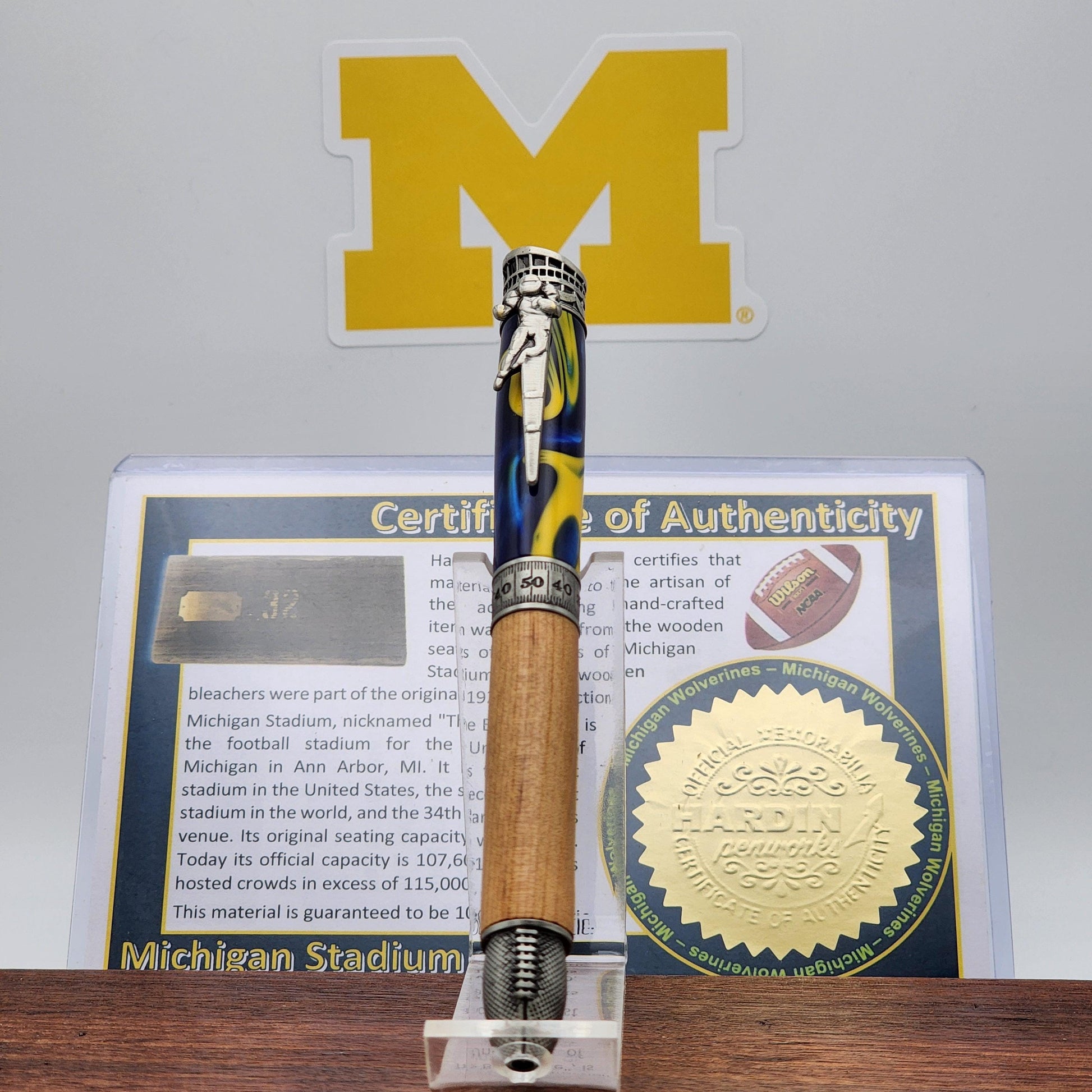 University of Michigan Pen | Michigan Stadium Souvenir Football Kit Pen | NCAA Football | Collectible | Handcrafted | Wolverines Fan Gift