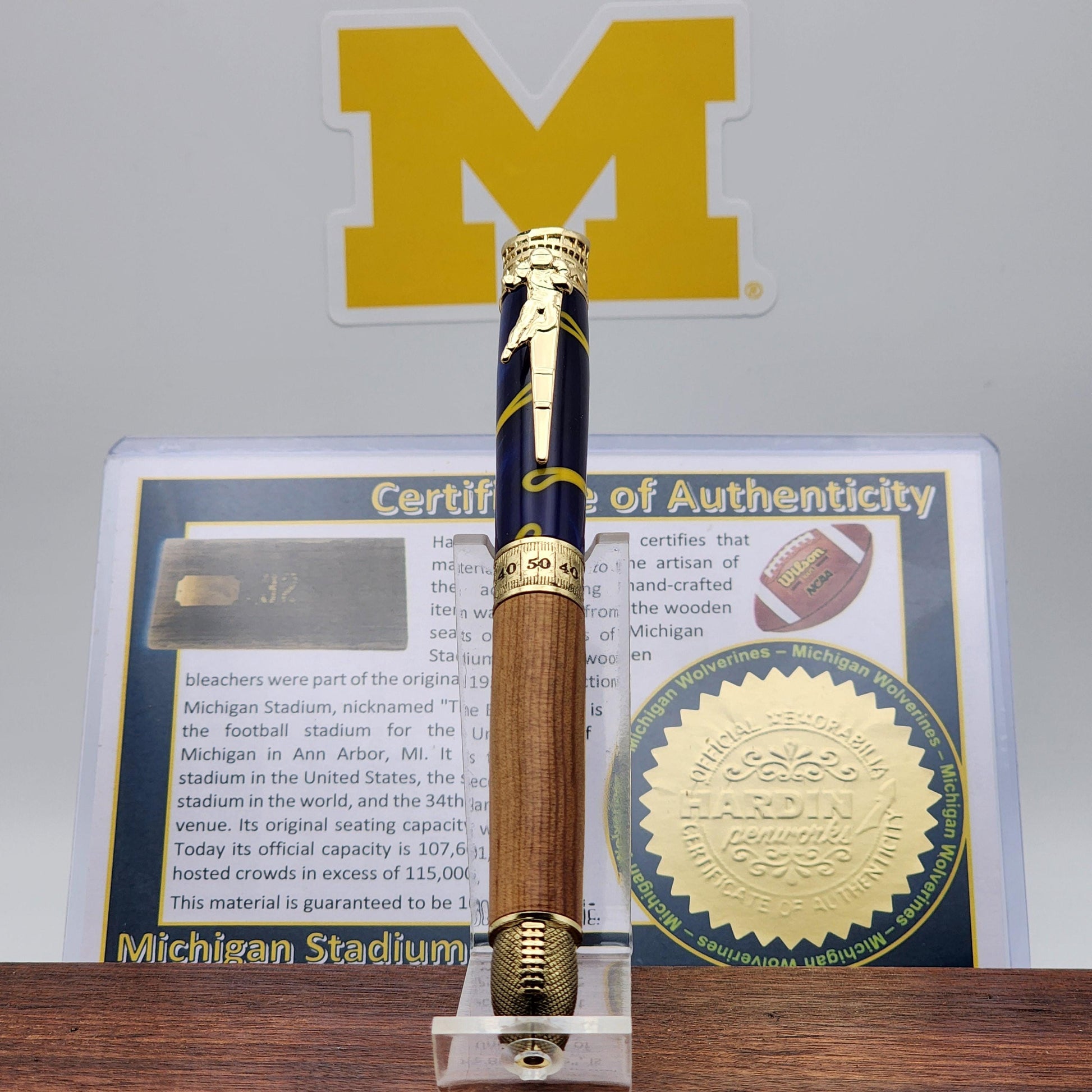 University of Michigan Pen | Michigan Stadium Souvenir Football Kit Pen | NCAA Football | Collectible | Handcrafted | Wolverines Fan Gift