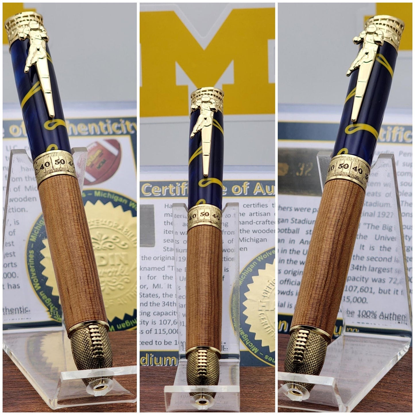 University of Michigan Pen | Michigan Stadium Souvenir Football Kit Pen | NCAA Football | Collectible | Handcrafted | Wolverines Fan Gift