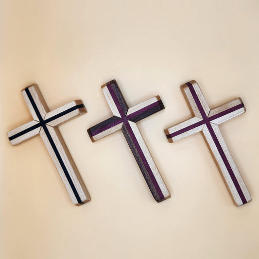 Thinline Cross | Decorative | Handmade | Housewarming Gift | Church | Baptism Gift | Walnut | Maple | Oak | Wenge | Purpleheart