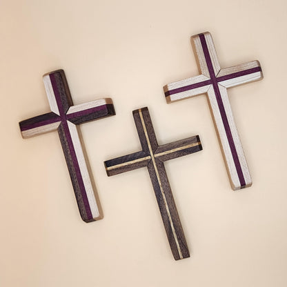Thinline Cross | Decorative | Handmade | Housewarming Gift | Church | Baptism Gift | Walnut | Maple | Oak | Wenge | Purpleheart
