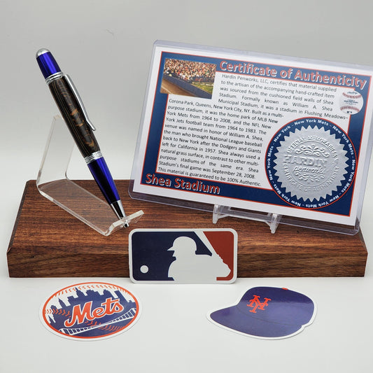 New York Mets Pen | Shea Stadium Souvenir Pen | Baseball | Collectible | MLB | Handcrafted | Mets Fan Gift | Cushioned Field Wall Material