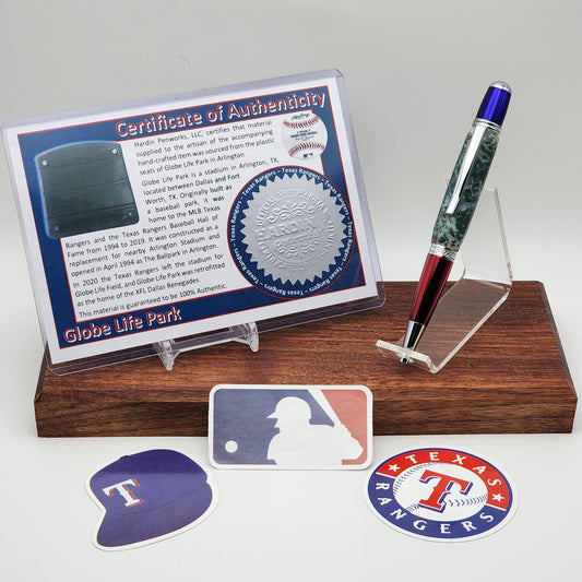 Texas Rangers Pen | Globe Life Park Seat Pen | Baseball | Collectible | MLB | Handcrafted | Rangers Fan Gift