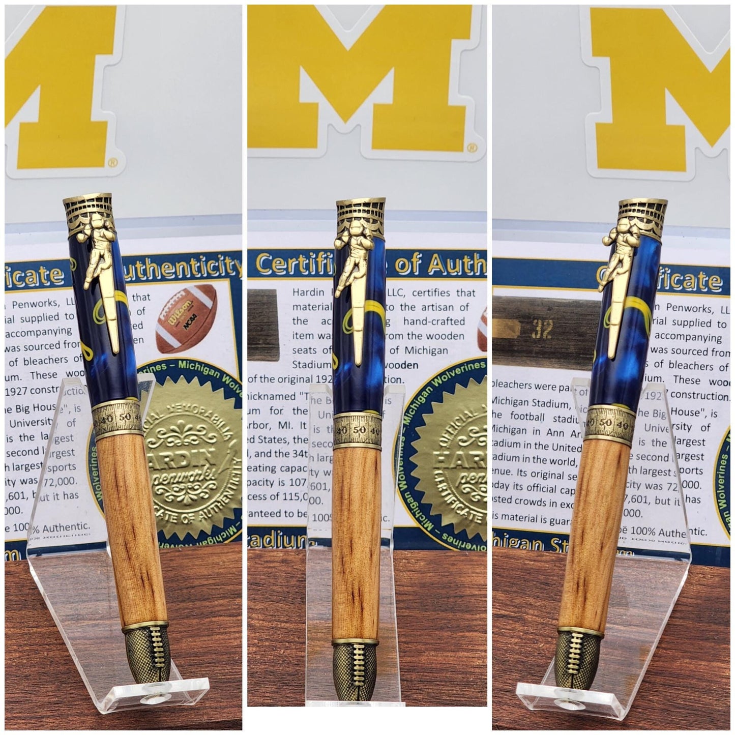 University of Michigan Pen | Michigan Stadium Souvenir Football Kit Pen | NCAA Football | Collectible | Handcrafted | Wolverines Fan Gift