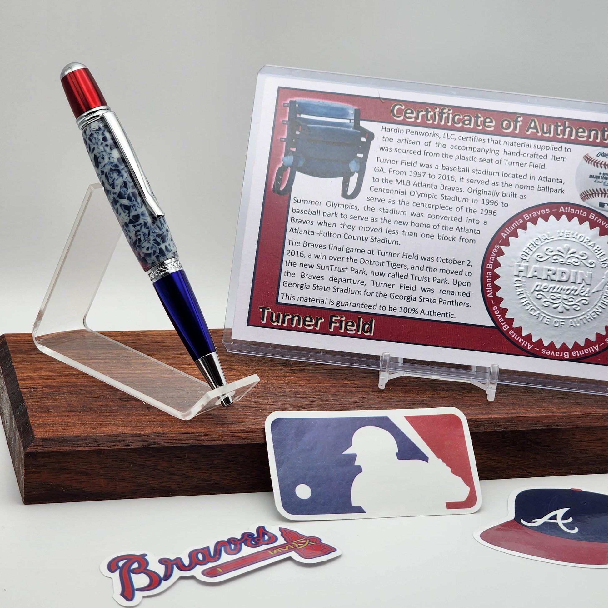 Atlanta Braves Pen | Turner Field Souvenir Pen | Turner Field Seat Pen | Baseball | Collectible | MLB | Handcrafted Pen | Braves Fan Gift