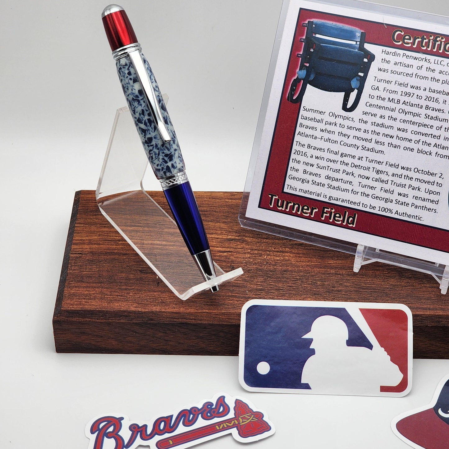 Atlanta Braves Pen | Turner Field Souvenir Pen | Turner Field Seat Pen | Baseball | Collectible | MLB | Handcrafted Pen | Braves Fan Gift