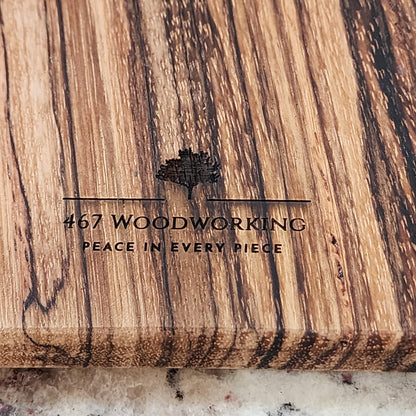 Zebrawood & Purpleheart Cutting Board | Handmade | Hardwood | Kitchen Decor | Home Cooking | Chef Gift | Housewarming Gift | Wedding Gift