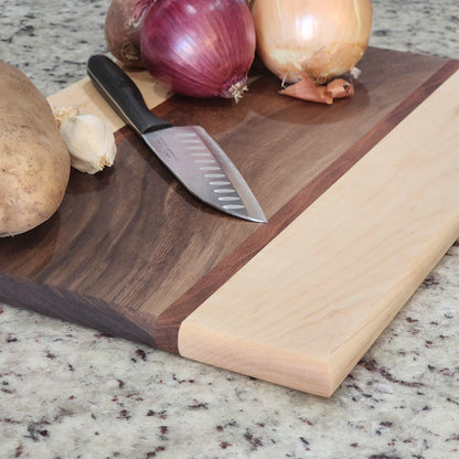 Cutting Board · Maple, Walnut & Brazilian Cherry · Handmade Kitchen Gift · Chef Decor · Housewarming Present