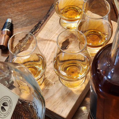 Whiskey Flight - Live Edge Maple - Hardwood - Home Entertainment - Bourbon Flight - Handmade - Wood - Decorative - Bar Accessory