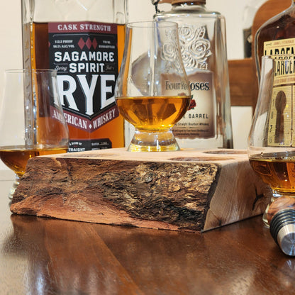 Whiskey Flight - Live Edge Maple - Hardwood - Home Entertainment - Bourbon Flight - Handmade - Wood - Decorative - Bar Accessory