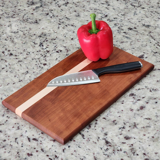 14" x 8.5" Cherry Cutting Board | Handmade | Hardwood | Cherry | Maple | Kitchen Decor | Kitchen | Home Cooking