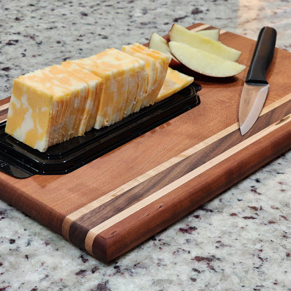 Cherry Cutting Board · Maple & Walnut Accents · Handmade in Tennessee · Chef Gift · Heirloom Kitchen Art