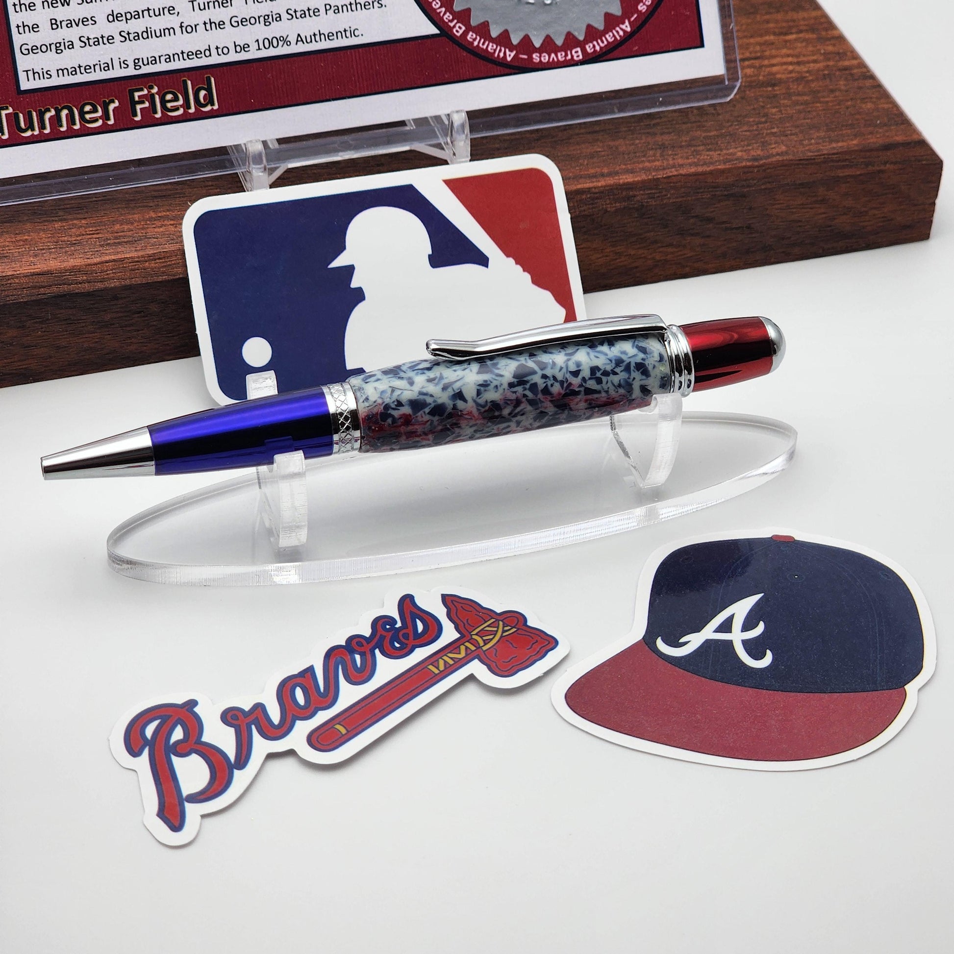 Atlanta Braves Pen | Turner Field Souvenir Pen | Turner Field Seat Pen | Baseball | Collectible | MLB | Handcrafted Pen | Braves Fan Gift